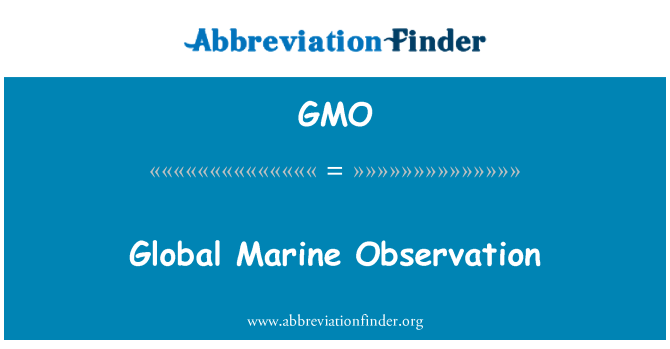 GMO: Pemerhatian Marin global