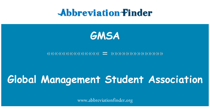 GMSA: Global Management Student Association