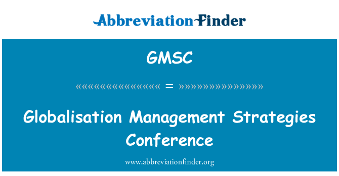 GMSC: La Gestion Stratégies konferans