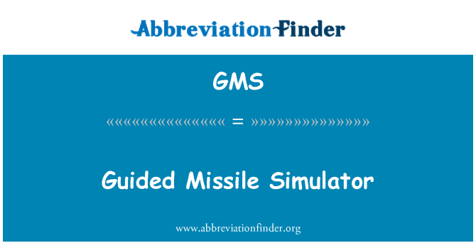 GMS: Simulatur ta ' missili Guided