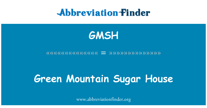 GMSH: الجبل الأخضر السكر في البيت