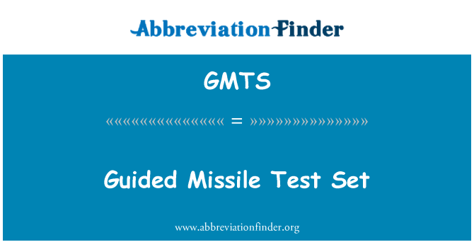 GMTS: Guidet missil Test sæt