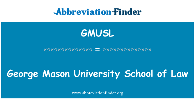 GMUSL: George Mason University škola práva