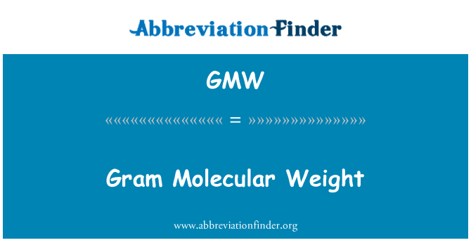 GMW: 그램 분자량