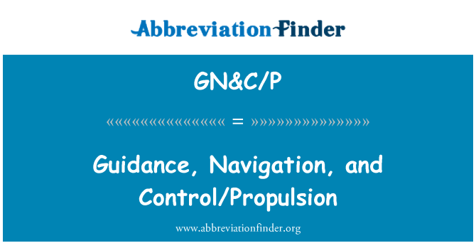 GN&C/P: Vodenju, navigacijo in nadzor /