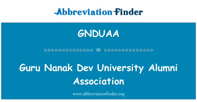 GNDUAA: Guru Nanak Dev Universität Alumni-Vereinigung