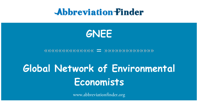 GNEE: Netwerk globali ta ' l-ekonomisti ambjentali