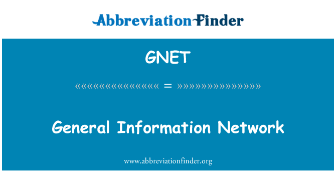 GNET: Algemene informatie netwerk