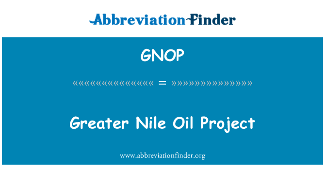 GNOP: Večji projekt olje Nila