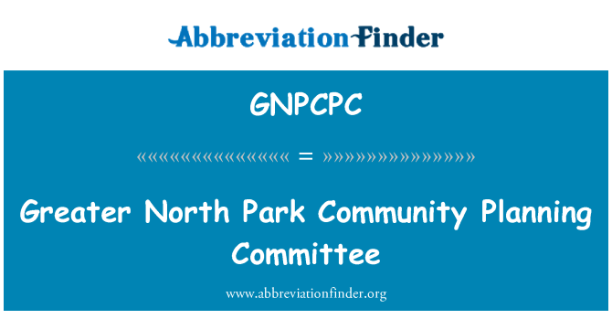 GNPCPC: Grotere Noord Park Gemeenschap Planning Commissie