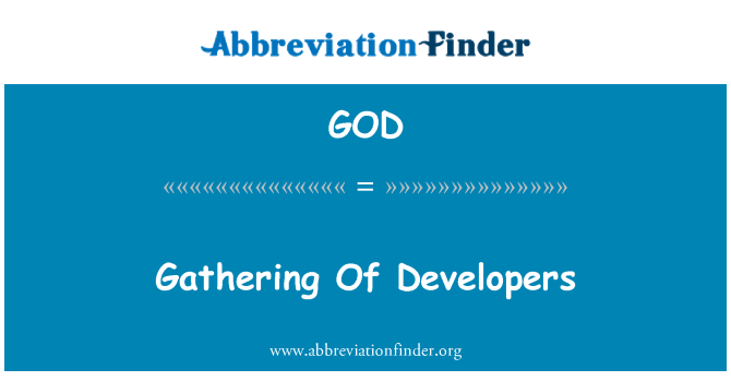 GOD: Ġbir ta ' l-iżviluppaturi