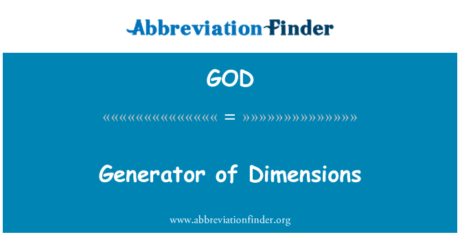 GOD: आयाम का जनरेटर