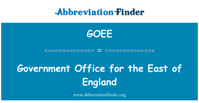 GOEE: Oficina gubernamental para el este de Inglaterra