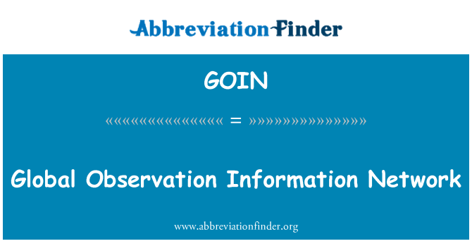 GOIN: Rezo enfòmasyon sou obsèvasyon