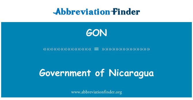 GON: Vládu Nikaraguy