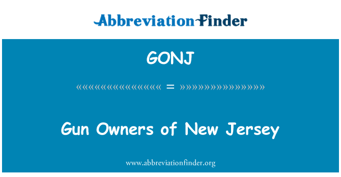 GONJ: 槍支援有者的新澤西