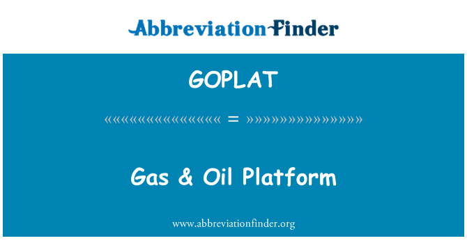 GOPLAT: 가스 및 석유 플랫폼