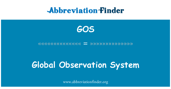GOS: Sistem global pengamatan
