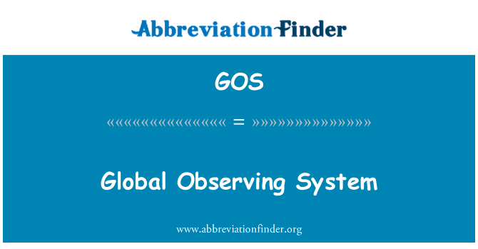 GOS: Sistem global mengamati