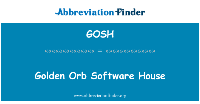 GOSH: Zlaté koule Software House