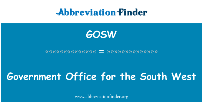 GOSW: Government Office for the South West