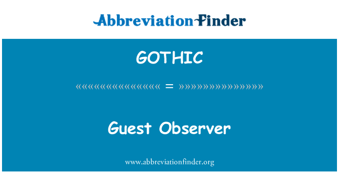GOTHIC: Gæst observatør