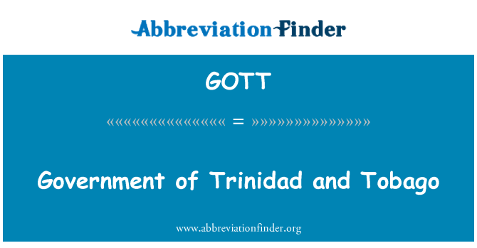 GOTT: Government of Trinidad and Tobago