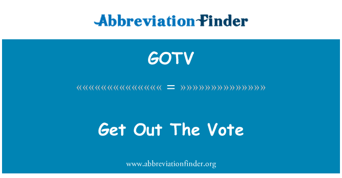 GOTV: Vypadni hlasování