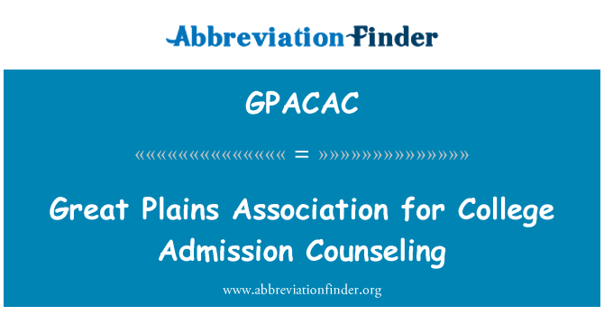 GPACAC: Associazione di Great Plains per College ammissione Counseling