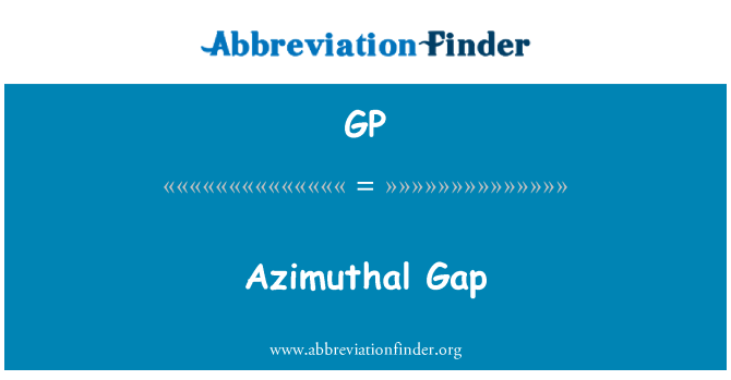 GP: Azimuthal Gap