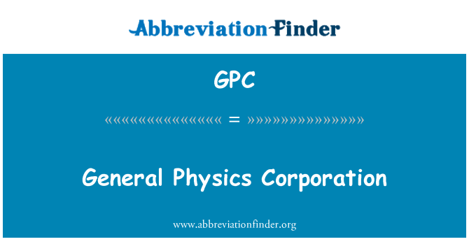 GPC: Corporació de física general