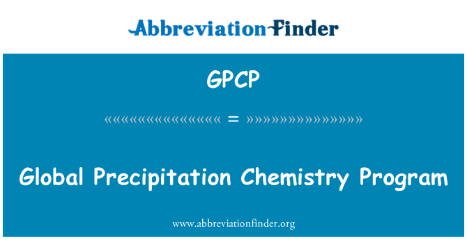 GPCP: Précipitations mondyal Chimi pwogram