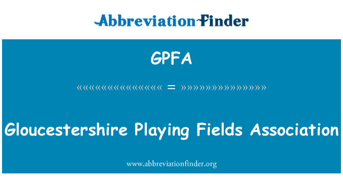 GPFA: Gloucestershire gressbaner Association