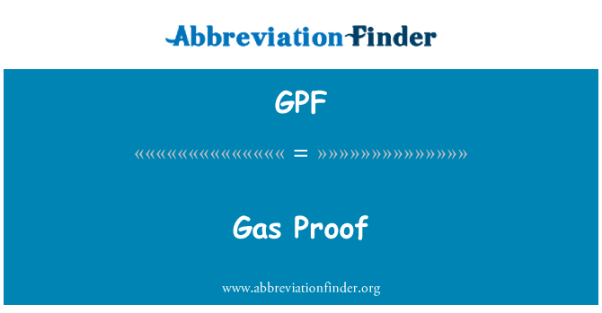 GPF: Impermeable al gas