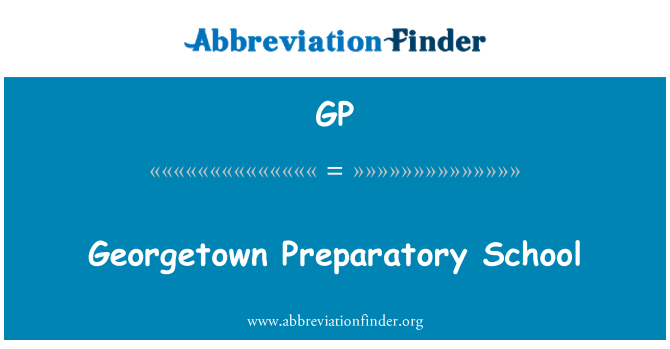 GP: Scuola preparatoria di Georgetown