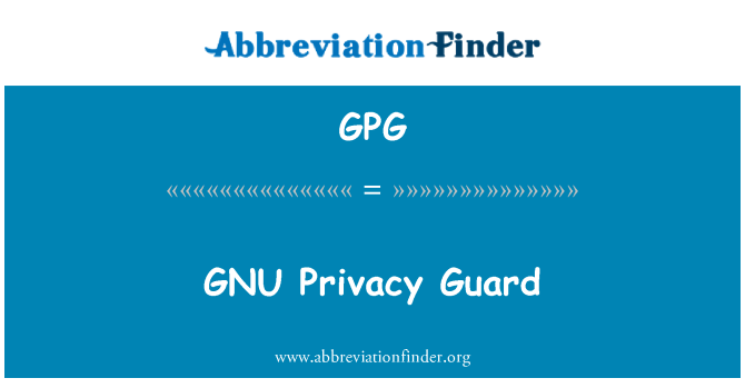 GPG: גנו פרטיות משמר