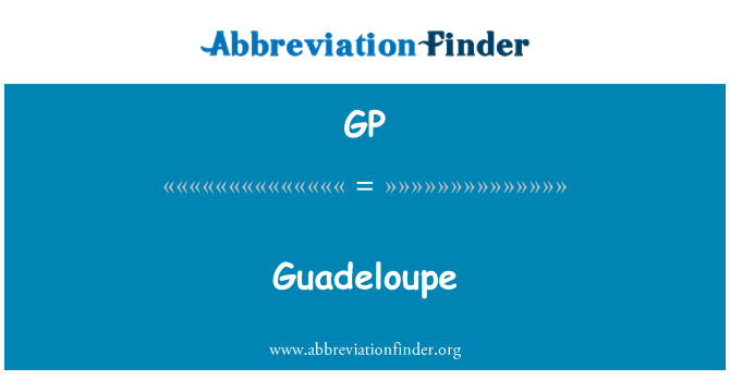 GP: Guadeloupe