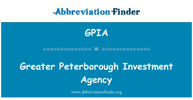 GPIA: Aġenzija investiment Peterborough akbar