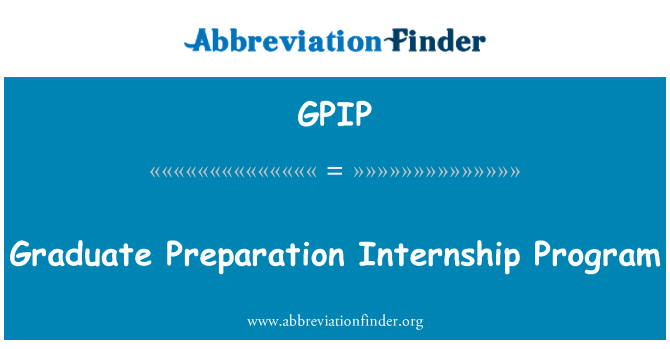 GPIP: Graduate forberedelse Internship Program