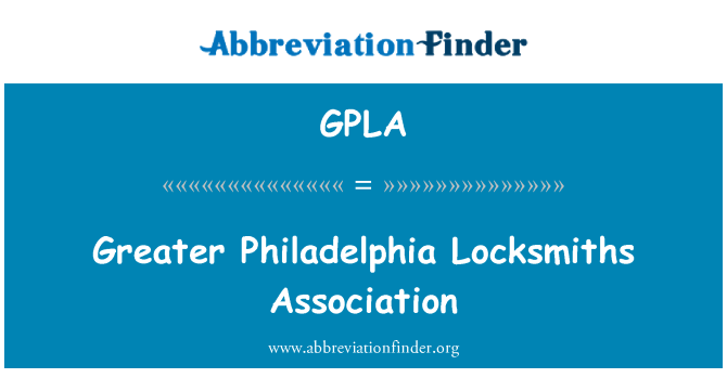 GPLA: Greater Philadelphia Schlosser Association