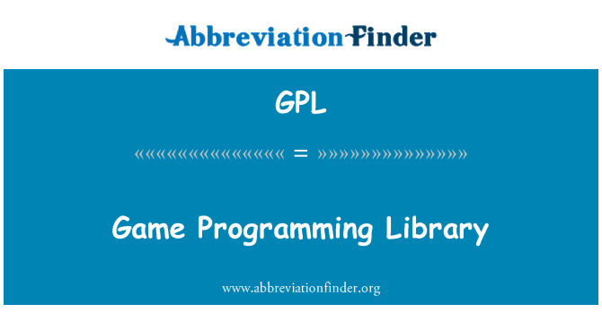 GPL: Spēle programmēšana bibliotēka
