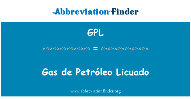 GPL: Gas de Petróleo Licuado
