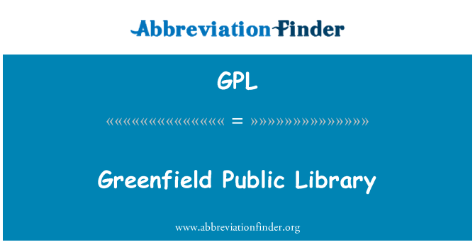 GPL: Greenfield Public Library