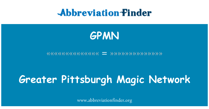 GPMN: Veće Pittsburgh čarobne mreže