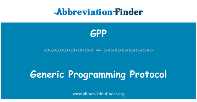 GPP: Generično programiranje protokol