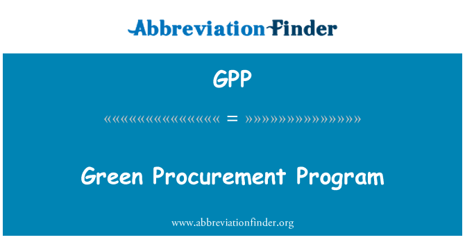 GPP: Program zelenih naročil