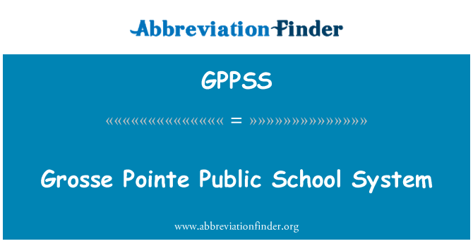 GPPSS: Grosse Pointe skola pubblika sistema