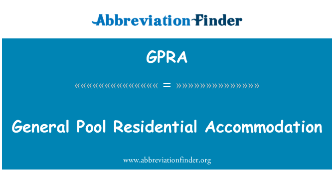 GPRA: Generál fond obytných