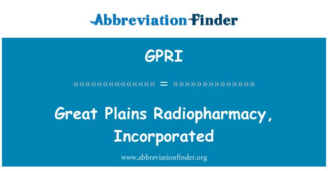 GPRI: Великі рівнини Radiopharmacy, включені