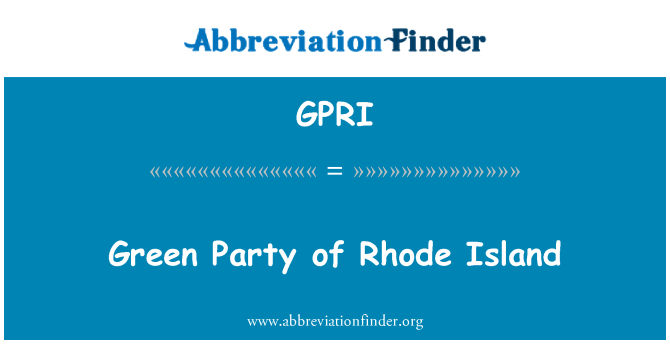 GPRI: Strana zelených Rhode Island